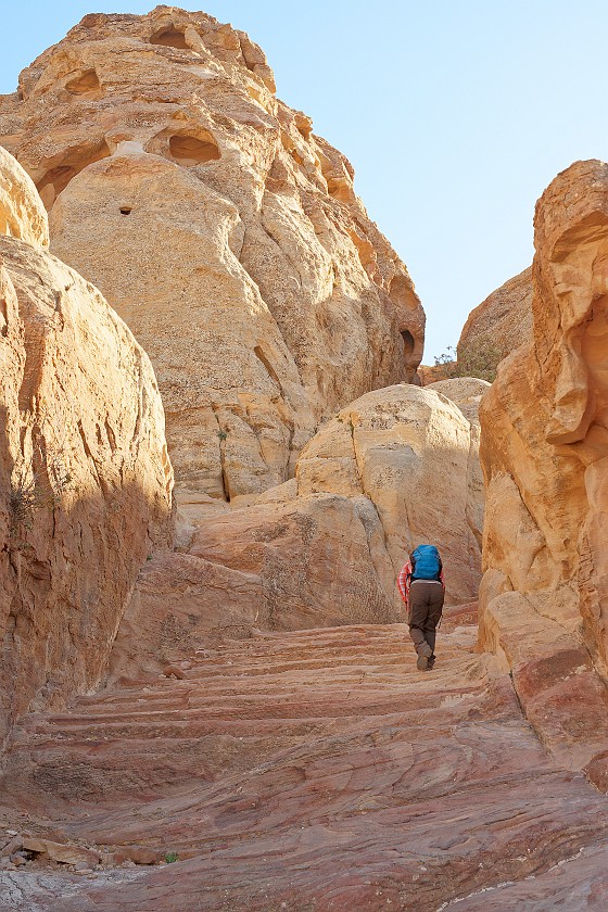 Petra. Walking up the Al-Khubtha trail. Wadi Musa. .