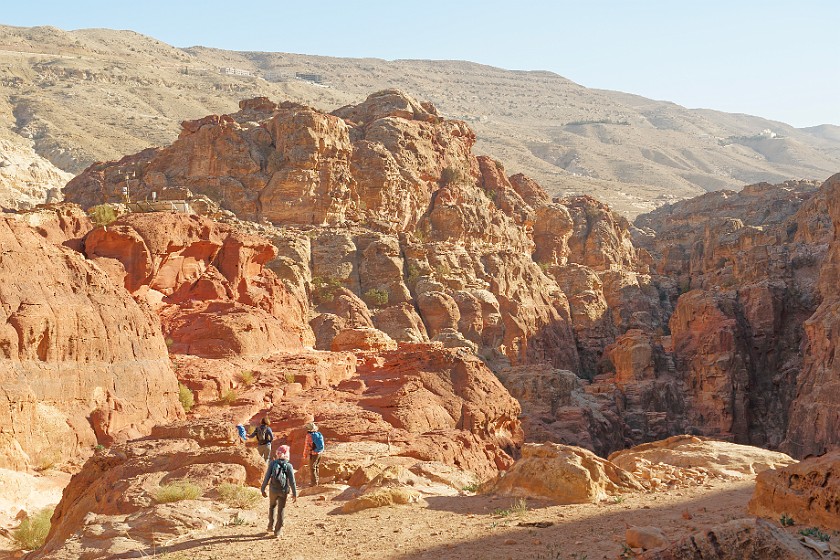 Petra. Walking up the Al-Khubtha trail. Wadi Musa. .