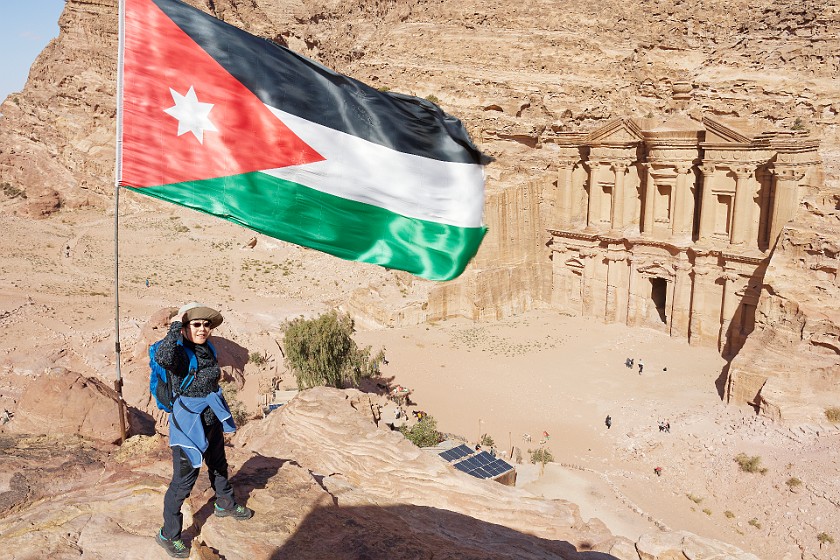 Petra. Portrait with Ad-Dayr from above. Wadi Musa. .