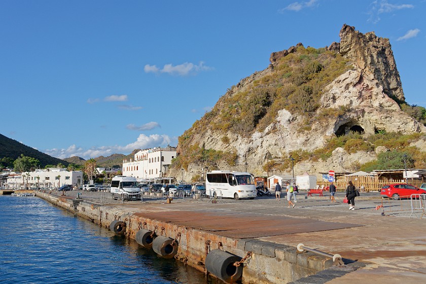 Kayaking on Vulcano. Vulcano harbor. Vulcano. .