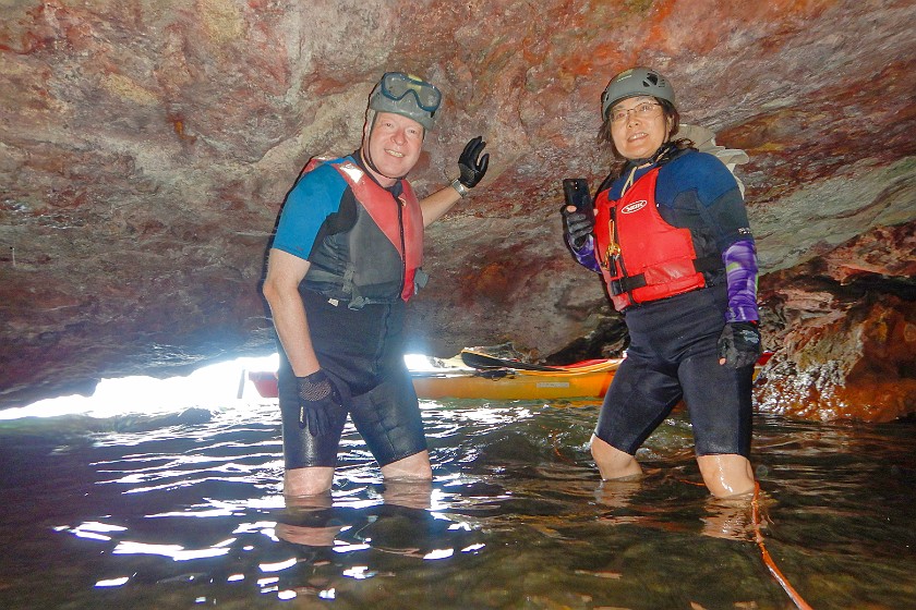 Kayaking on Vulcano. Coasteering in thermal caves. Vulcano. .