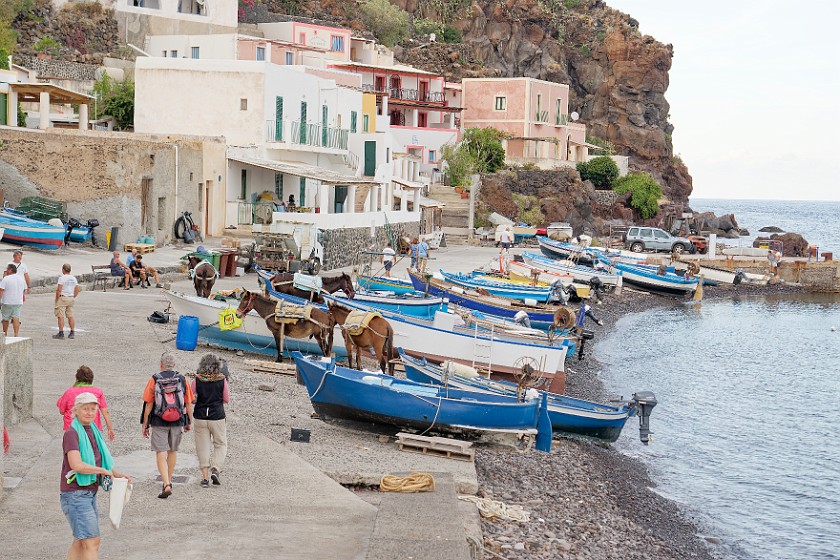 Alicudi. Hotel Casa Mulino and Alicudi beach. Alicudi. .