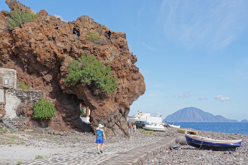 Alicudi. Alicudi beach and Filicudi. Alicudi. .