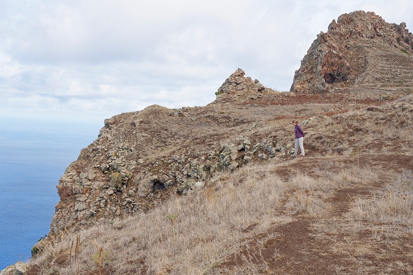 Hiking on Alicudi. Cliff. Alicudi. .