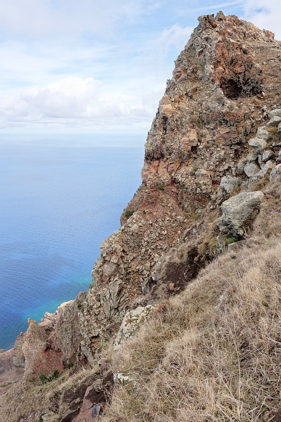 Hiking on Alicudi. Cliff. Alicudi. .