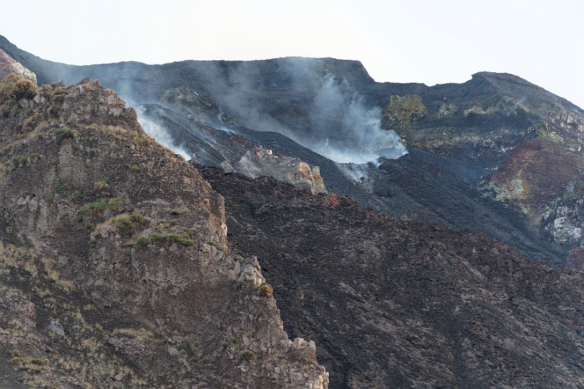 Hiking to the Stromboli Observation Platform. Volcanic eruptions. Stromboli. .