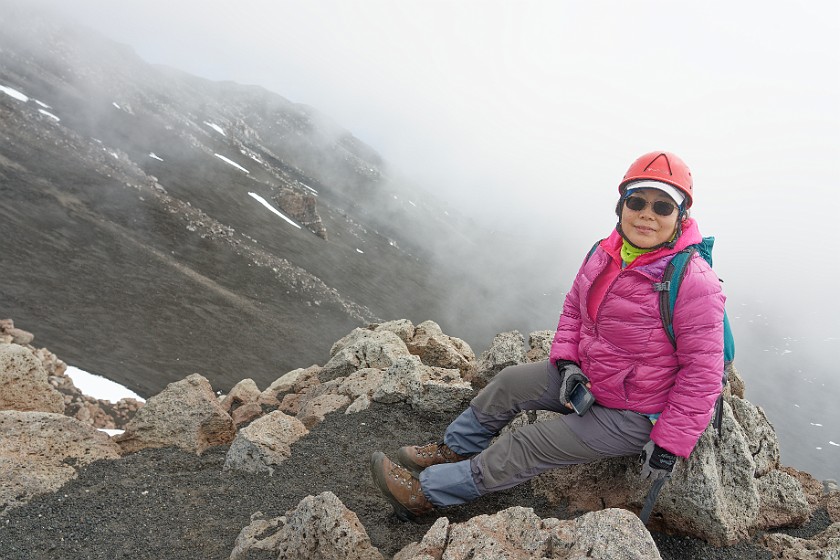 Hiking in the Etna North Area. Portrait at the Valle del Bove. Linguaglossa. .