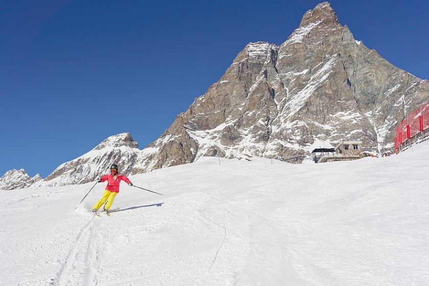 Skiing the Cervinia Area. Skiing the Pancheron slope. near Cervinia. .