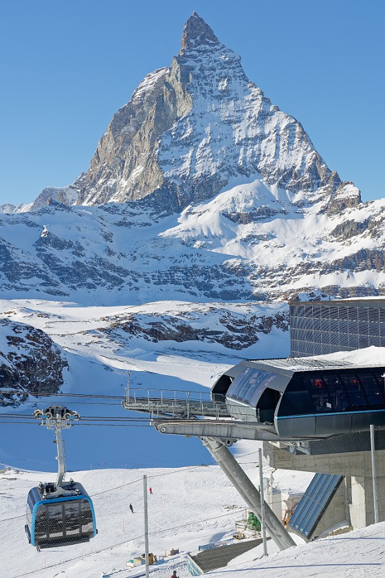 Skiing the Glacier Paradise Area. Matterhorn. near Zermatt. .