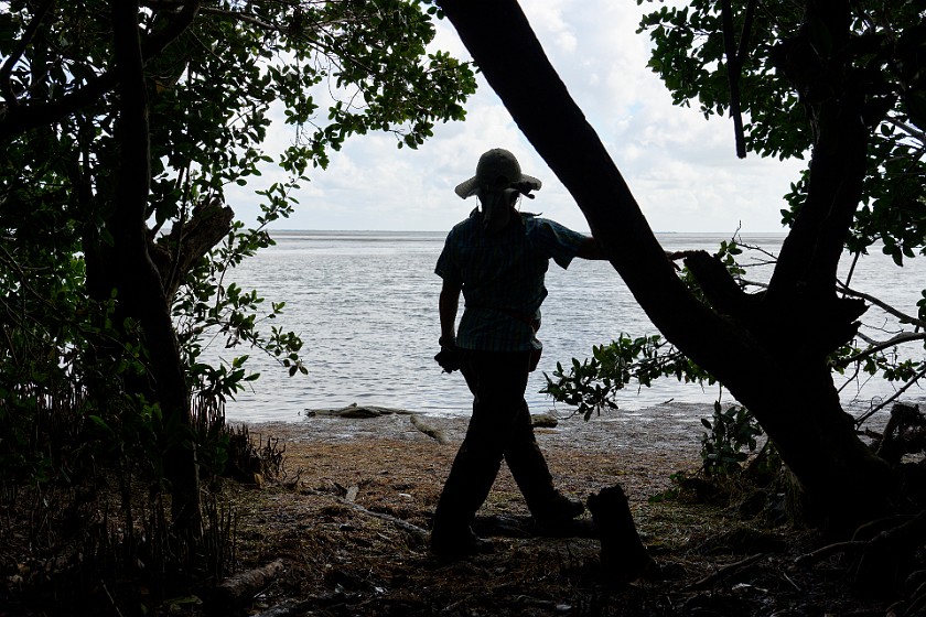 Christian Point Trail. Portrait in front of Snake Bight. near Homestead. .