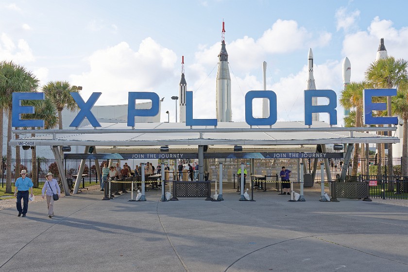 Kennedy Space Center. Entrance. Merritt Island. .